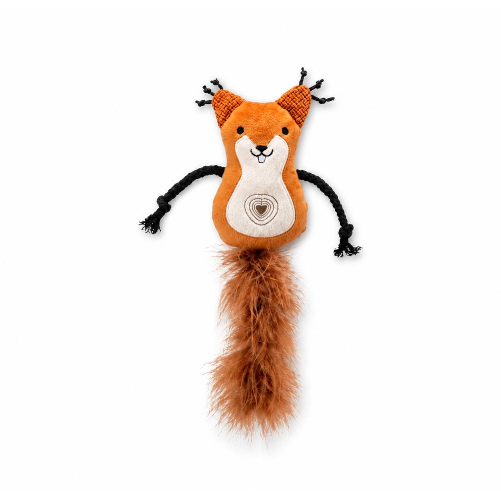 Squirrel plush/feather catnip 12 cm/24 c