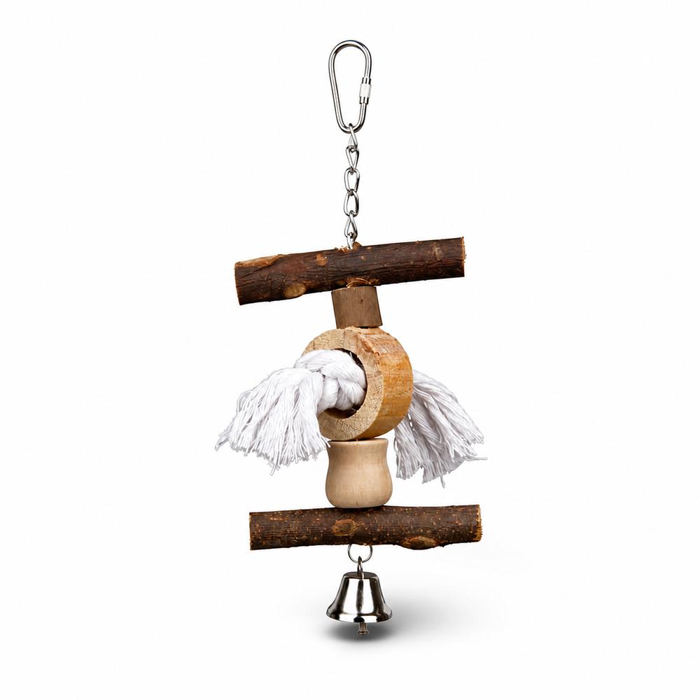 Trixie Natural Living leikfang með bjöllu og reipi – 20 cm