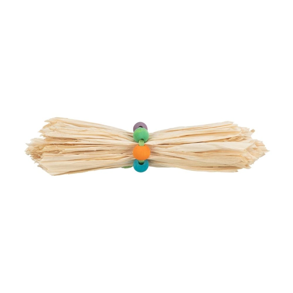 Toy with maize leaf and wood 16x4cm 4