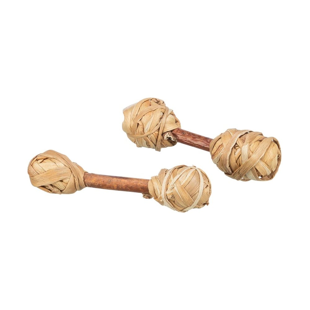 Set of dumbb.bark wood/grass 2 pcs. 1