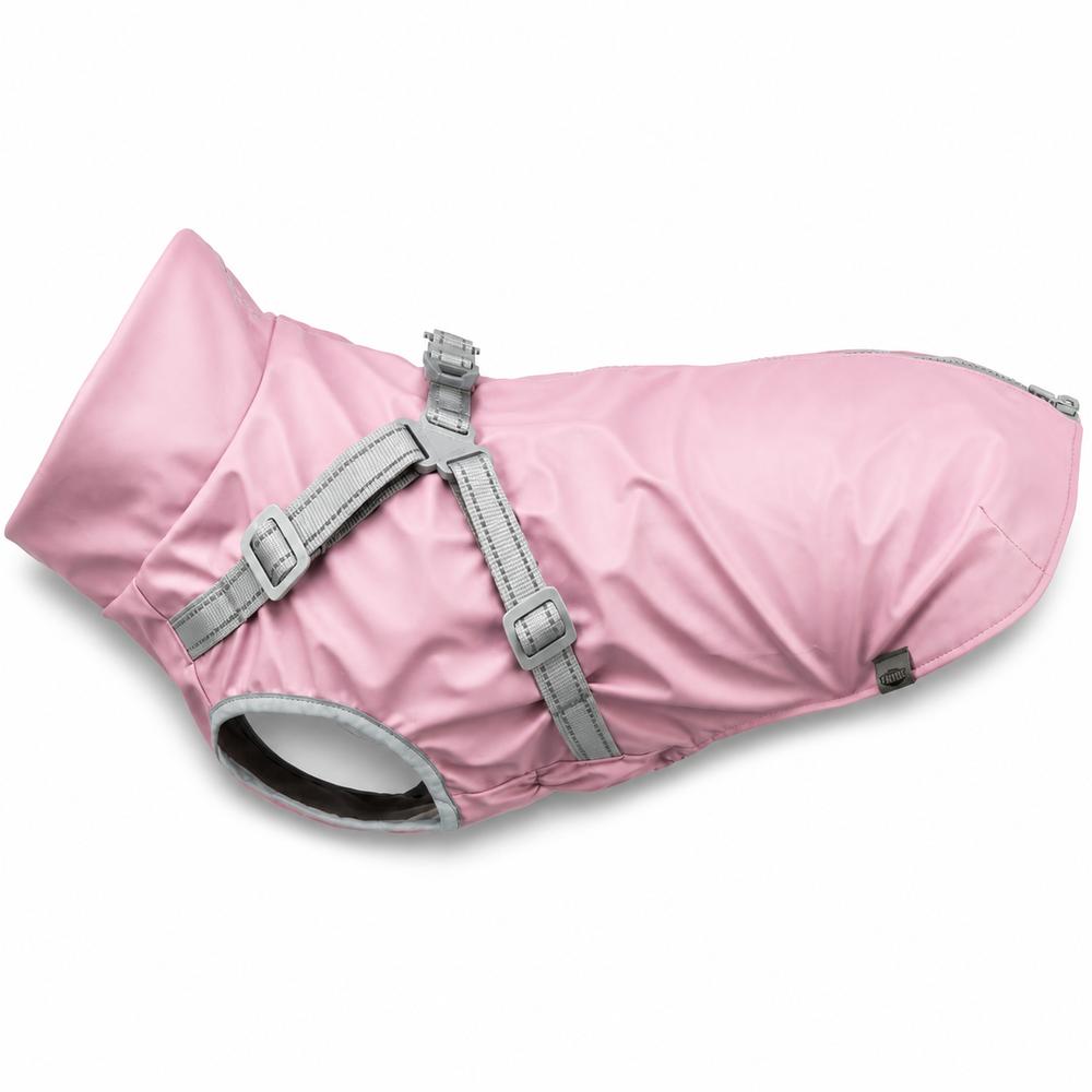 Trixie Pontis regnkápa með beisli – bleik, XS: 27 cm