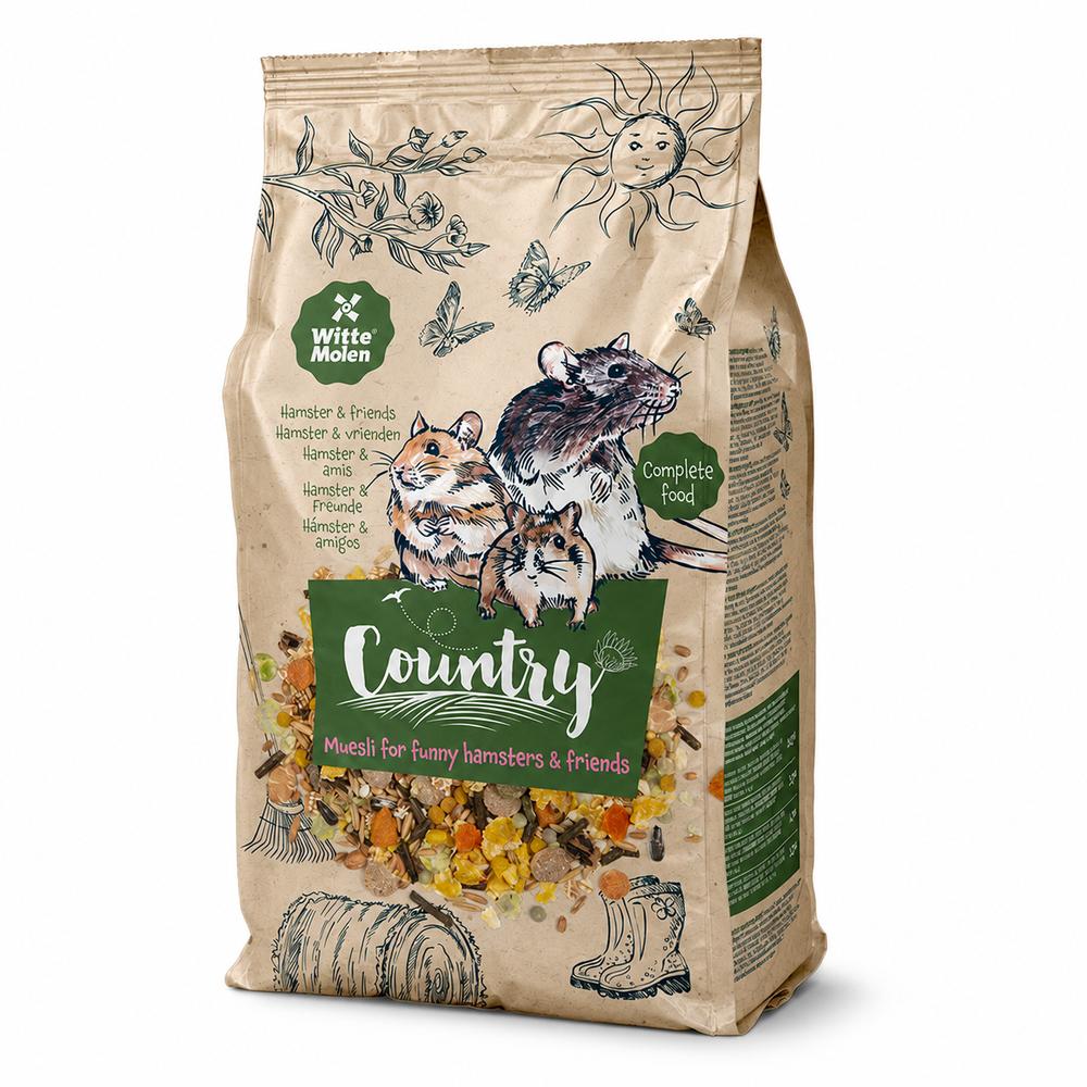 Witte Molen Country nagdýrafóður – Hamstrar & Vinir 0,85 kg