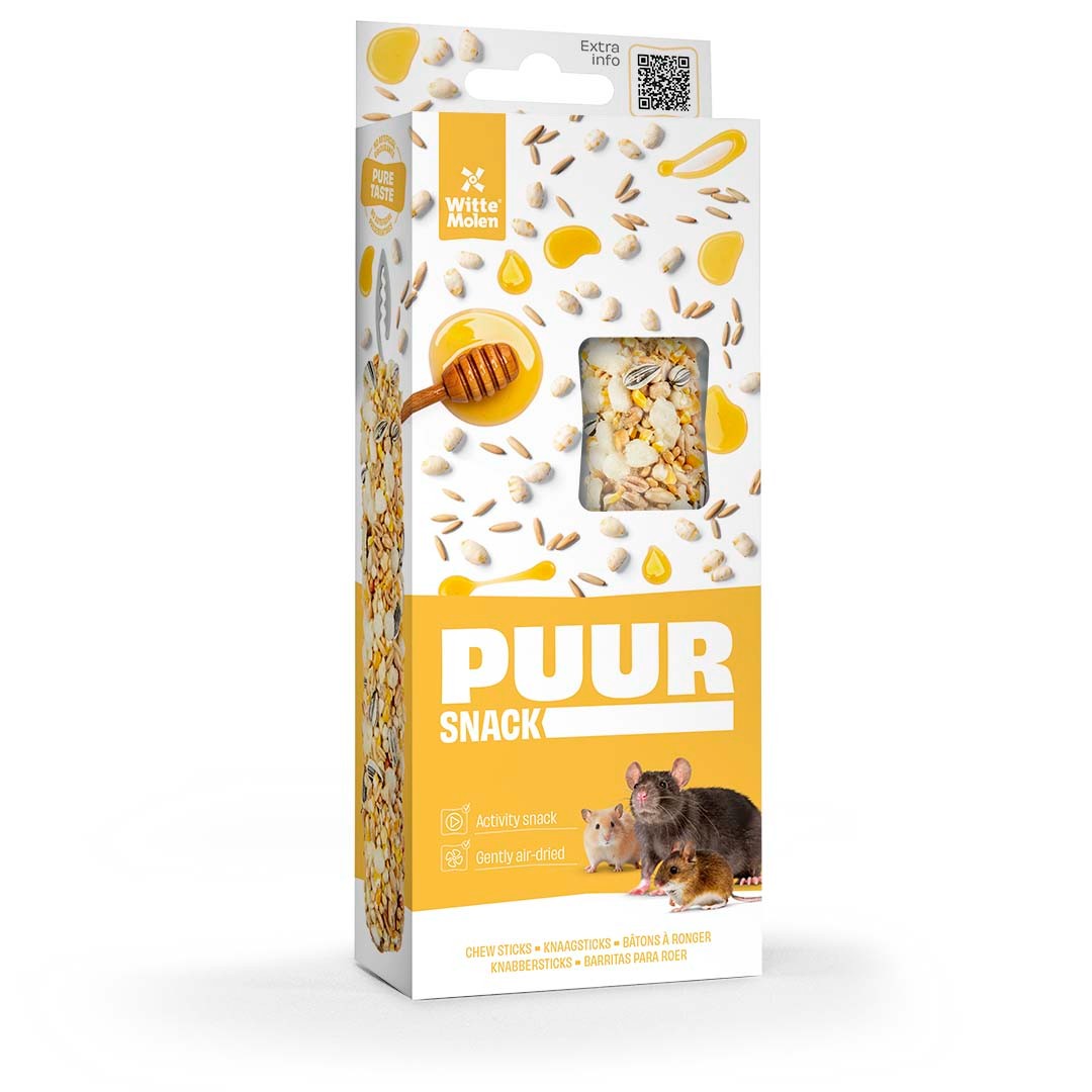 PUUR Chew sticks rice & honey 2st/100g