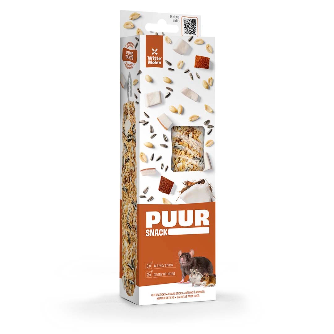 PUUR Chew sticks peanut & coconut 2st/180g
