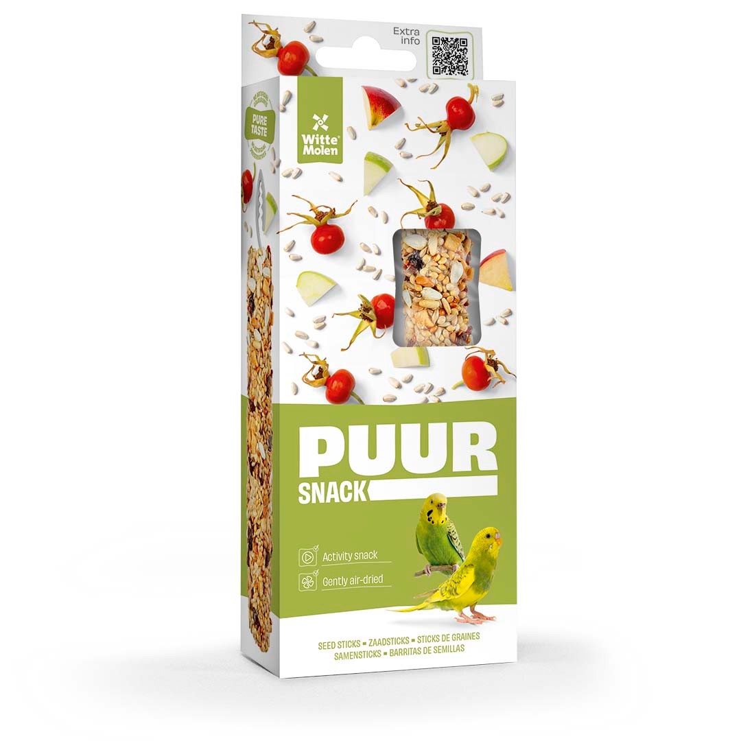 PUUR Sticks budgie rosehip & apple 2st/60g