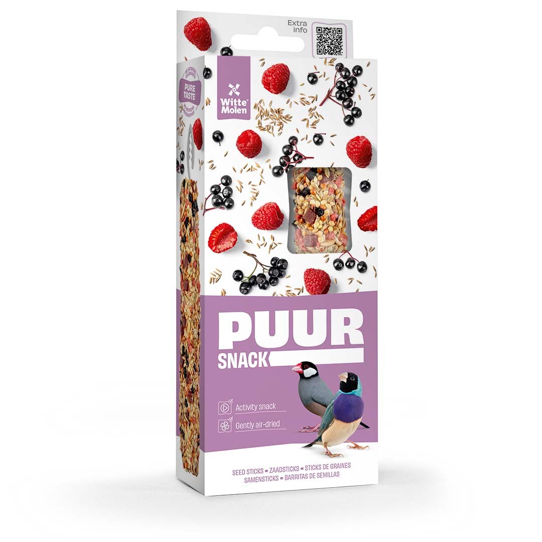 PUUR Sticks exotics raspberry & elderberry 2st/60g