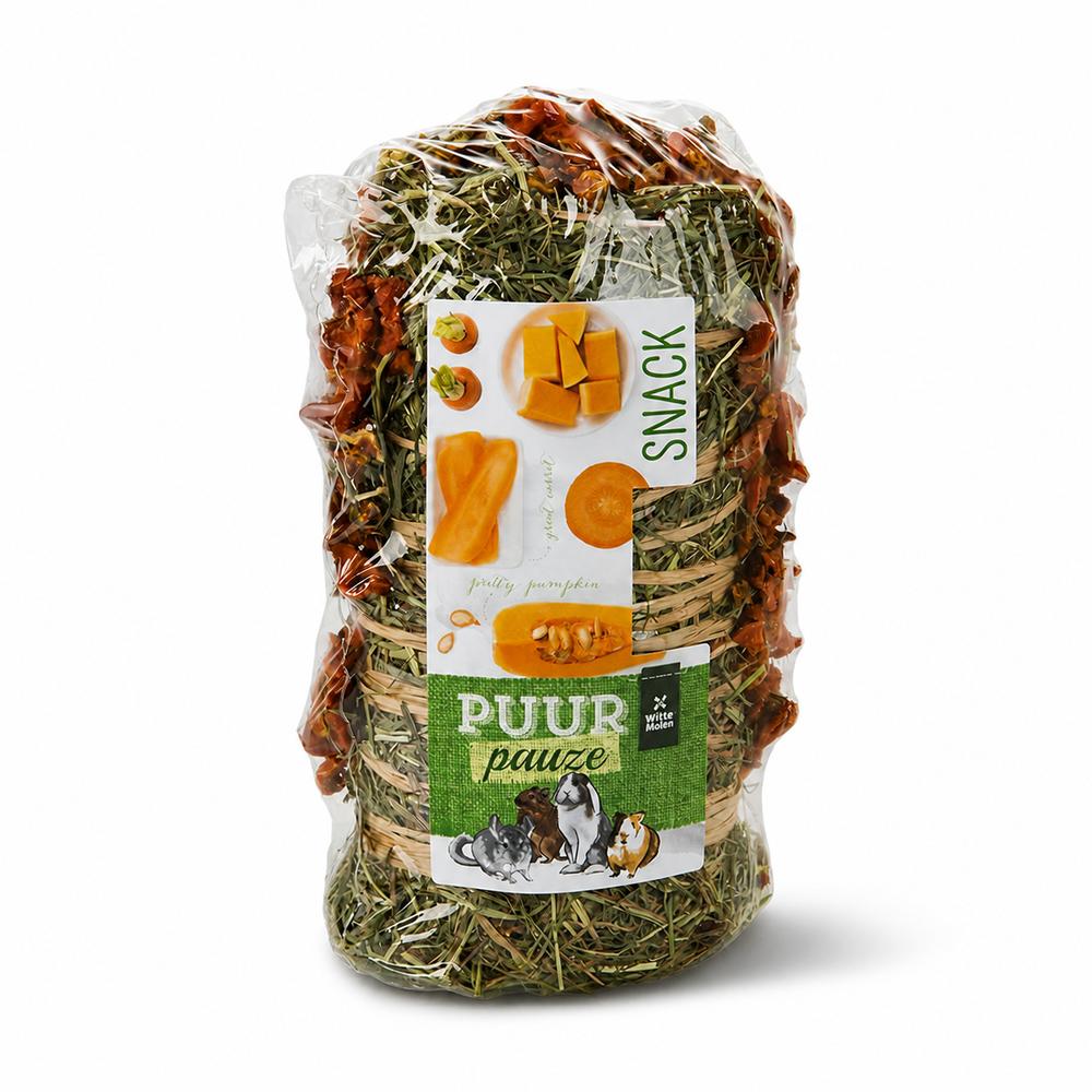 PUUR PAUZE HAY ROLL CARROT & PUMPKIN 200gr