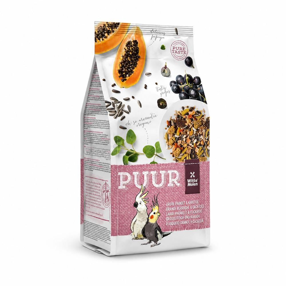 Witte Molen Puur-fóður fyrir stóra páfagauka og kakadúa – 2 kg