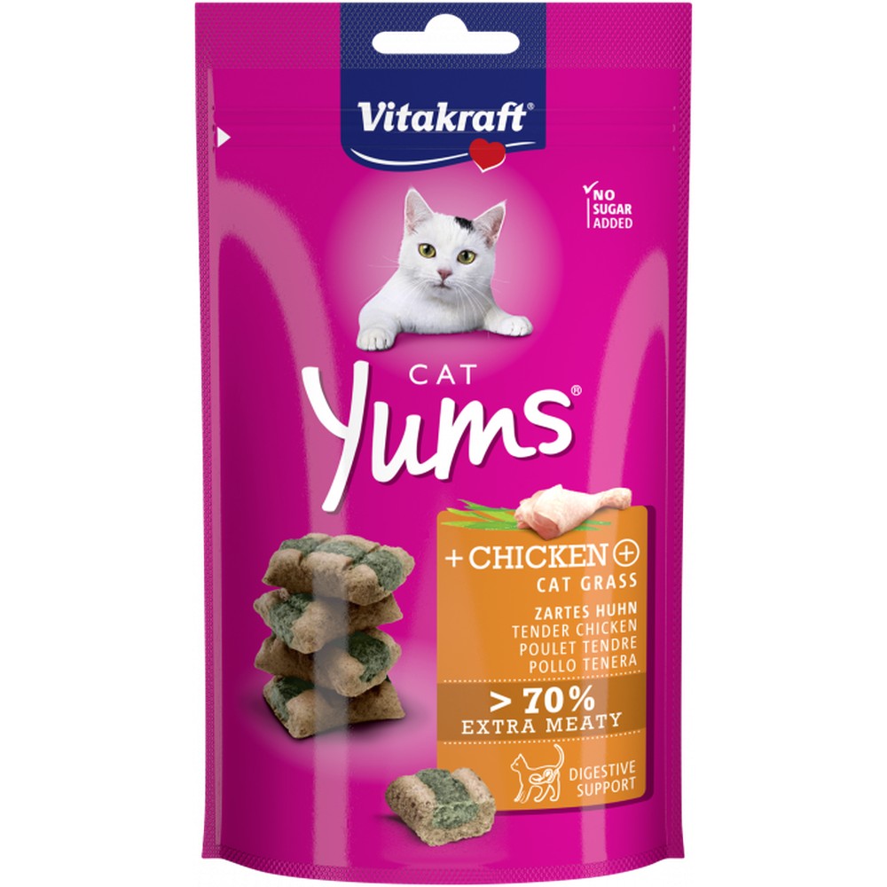 Cat Yums Chicken And Cat Gras