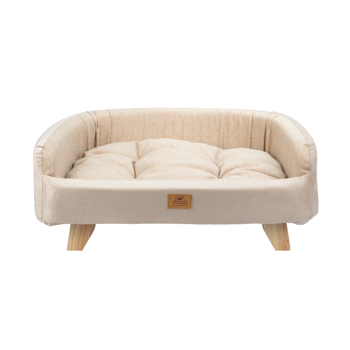 Ferplast viðarbæli fyrir hunda og ketti Yuki – drapplitað, M, 82 × 57 × 31 cm