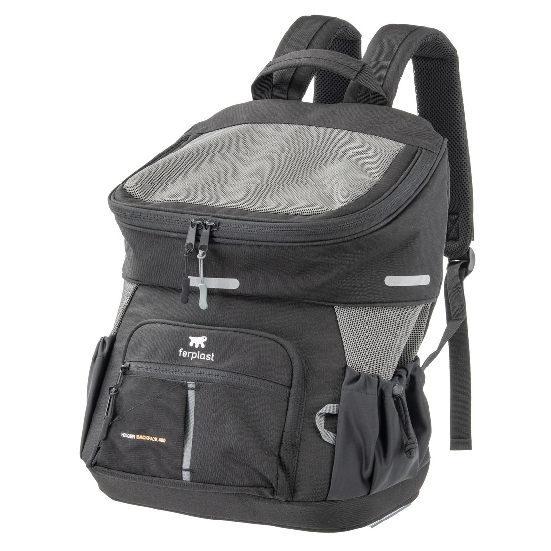 Ferplast bakpoki fyrir ketti og hunda Voyager Backpack 400 – svartur, 33 × 23 × 41 cm
