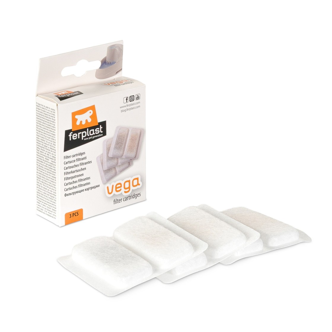 Ferplast skiptisíur fyrir Vega vatnsbrunn – Pro, 3 stk