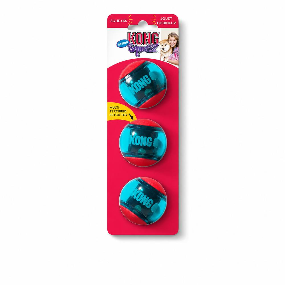 KONG Squeezz Action leikfang – rautt, S