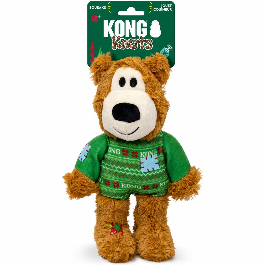 KONG Holiday Wild Knots Bear Green M/L