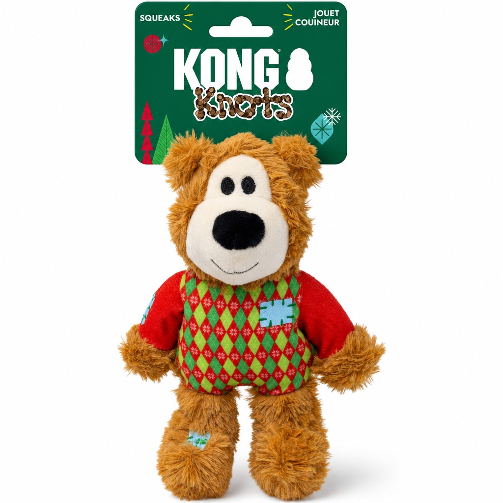 KONG Holiday Wild Knots Bear Red S/M