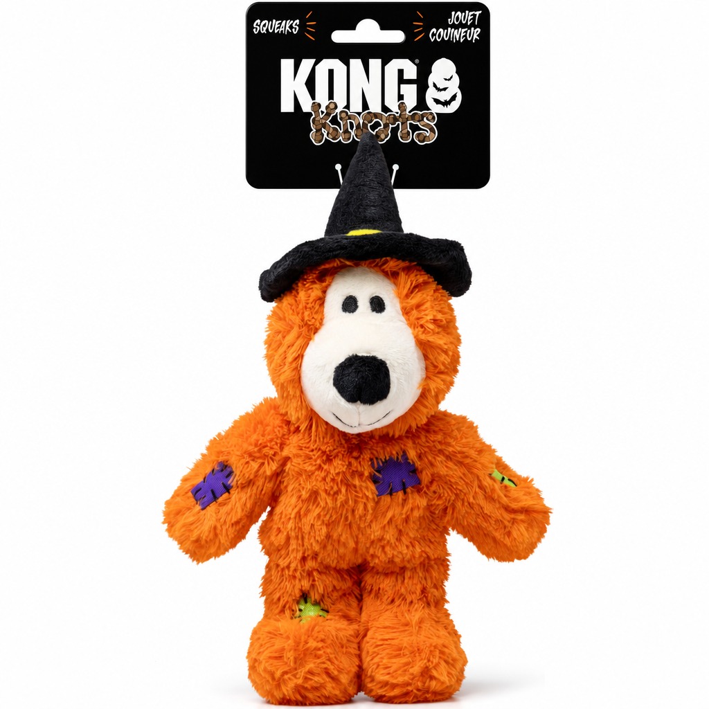 KONG Halloween Wild Knots Witch Bear Orange