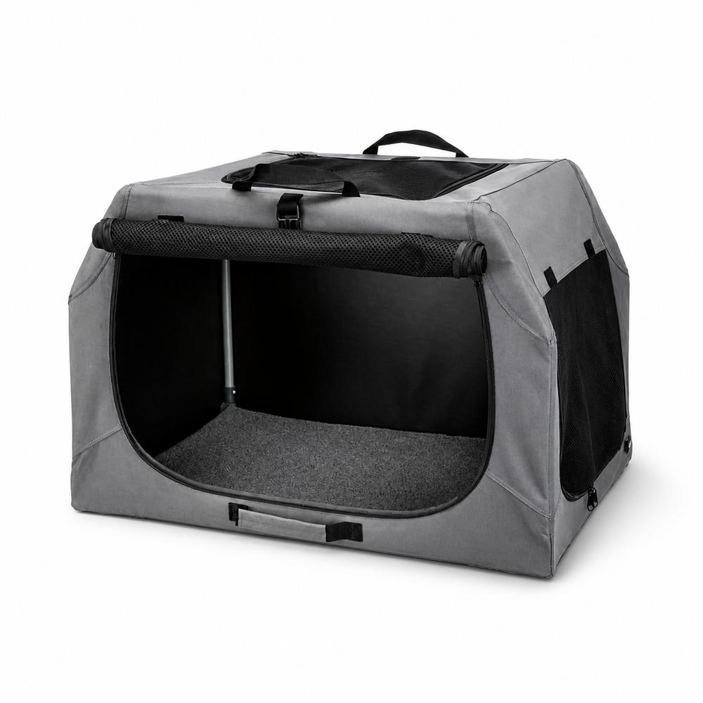 Trixie Easy Soft mjúkt hundabúr – grátt M–L 95×63×69 cm