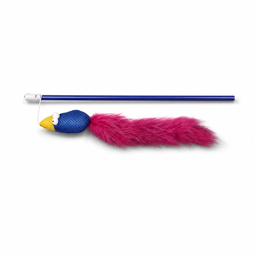 Trixie veiðistöng fyrir ketti með fugli – ýmsir litir, 50 cm