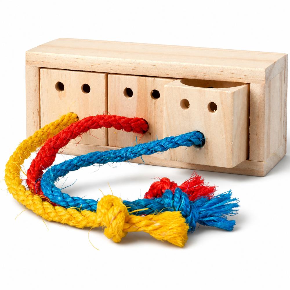 Wooden snack cube 16x6x7 cm 1