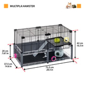 Hamstrabúr – Multipla Svart – mynd 2