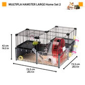 Hamstrabúr – Multipla Svart – L – mynd 3