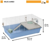 Ferplast Milos Jumbo nagdýrabúr – grátt – mynd 2