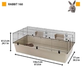 Ferplast Rabbit 160 nagdýrabúr – svart – mynd 2
