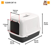 Ferplast Clear Cat 10 kattaklósett – svart – mynd 2
