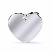 Big Heart Chrome Plated Brass – mynd 1