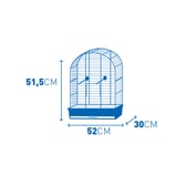 Fuglabúr – IZA 2 51x30x60,5cm Grátt/Svart T D7 – mynd 2