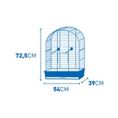 Fuglabúr – Emma Roof 54X39X72,5Cm Grátt/Blue – mynd 2