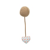 Trixie bolti með hjarta úr jútu/efni – 4,5×18 cm – mynd 2