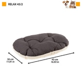 Ferplast Relax 45/2F hundabæli – brúnt/beige – mynd 3
