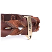 MyFamily Ascot hálsól úr leðri – brún, 35–41 cm – mynd 4
