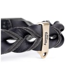 MyFamily Ascot hálsól úr leðri – svört, 27–31 cm – mynd 3