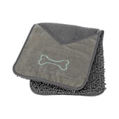 Trixie handklæði með vösum úr örtrefjum – grátt 78×32 cm – mynd 1
