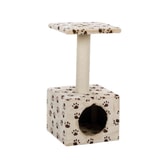 Trixie Junior kattatré Zamora – beige með loppuprenti – mynd 3
