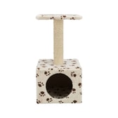 Trixie Junior kattatré Zamora – beige með loppuprenti – mynd 4