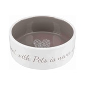 Trixie Pet’s Home keramikskál – 0,8 L/ø 16 cm cream/taupe – mynd 1