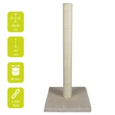 Klórustaur High Post 90cm kremaður – mynd 2