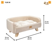 Ferplast viðarbæli fyrir hunda og ketti Yuki – drapplitað, M, 82 × 57 × 31 cm – mynd 2