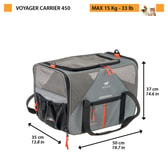 Ferplast burðartaska fyrir ketti og hunda Voyager Carrier 450 – grá, 50 × 33 × 37 cm – mynd 2