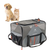 Ferplast burðartaska fyrir ketti og hunda Voyager Carrier 450 – grá, 50 × 33 × 37 cm – mynd 4