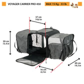 Ferplast burðartaska fyrir ketti og litla hunda Voyager Carrier Pro – svört, 50 × 39 × 39 cm – mynd 2