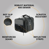 Ferplast burðartaska fyrir ketti og litla hunda Voyager Carrier Pro – svört, 50 × 39 × 39 cm – mynd 6