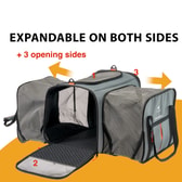 Ferplast burðartaska fyrir ketti og litla hunda Voyager Carrier Pro – grá, 50 × 39 × 39 cm – mynd 5