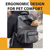Ferplast bakpoki fyrir ketti og hunda Voyager Backpack 400 – svartur, 33 × 23 × 41 cm – mynd 5