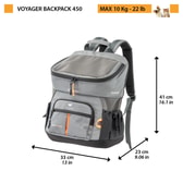 Ferplast bakpoki fyrir ketti og hunda Voyager Backpack 400 – grár, 33 × 23 × 41 cm – mynd 2