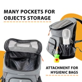 Ferplast bakpoki fyrir ketti og hunda Voyager Backpack 400 – grár, 33 × 23 × 41 cm – mynd 7