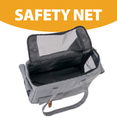 Ferplast burðartaska fyrir ketti og litla hunda Jetset – grá, 40 × 20 × 30 cm – mynd 5